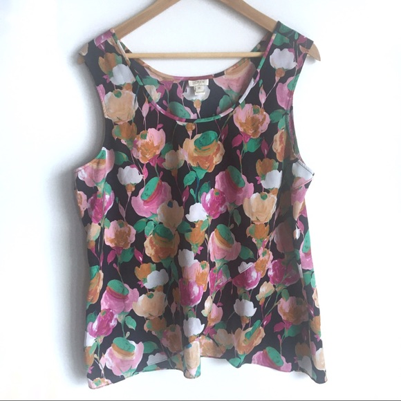J. Crew Factory Floral Tank Top - Picture 1 of 6